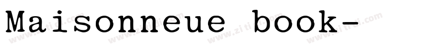 Maisonneue book字体转换